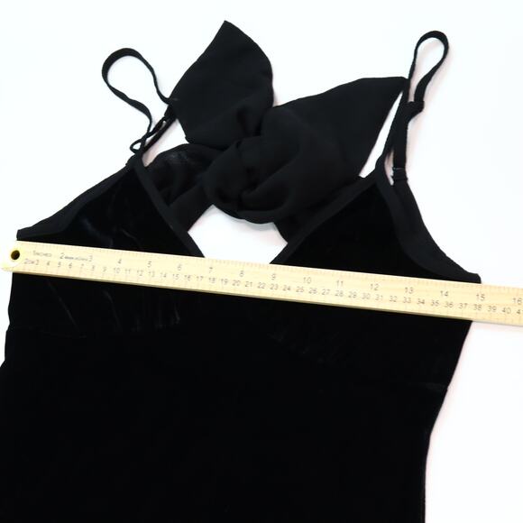 Band Of The Free Velvet Babydoll Slip Dress XS Tie Back Y2K Whimsigoth Witchy - Picture 5 of 10